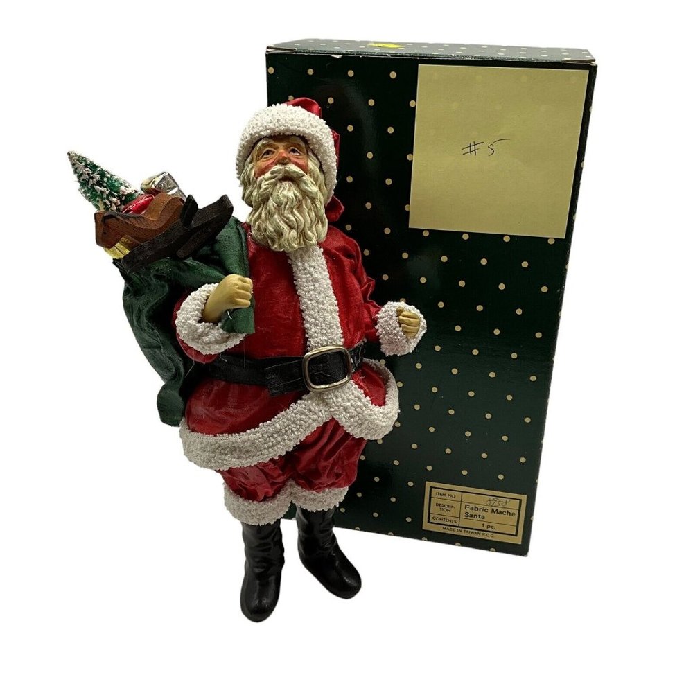 Kurt S. Adler Fabric Mache Santa Figurine, #5